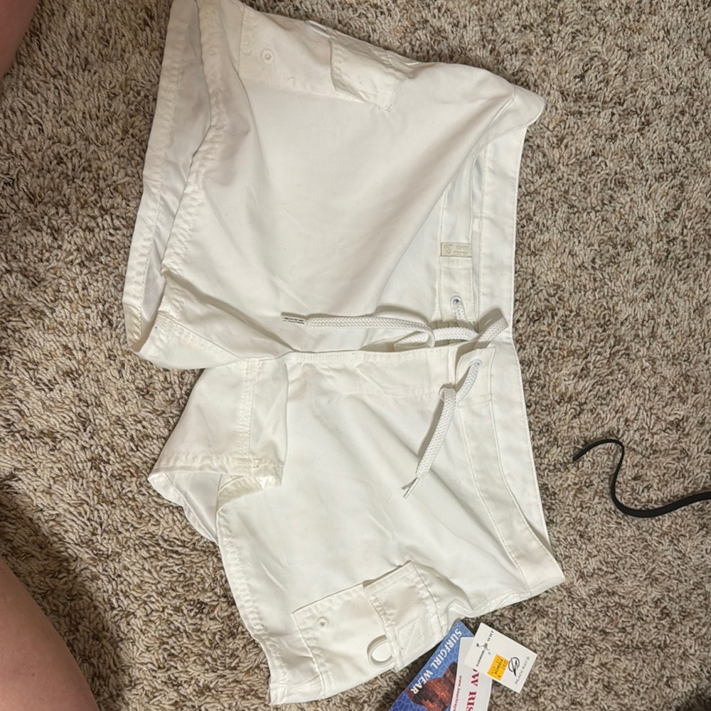Women's White Swim Shorts